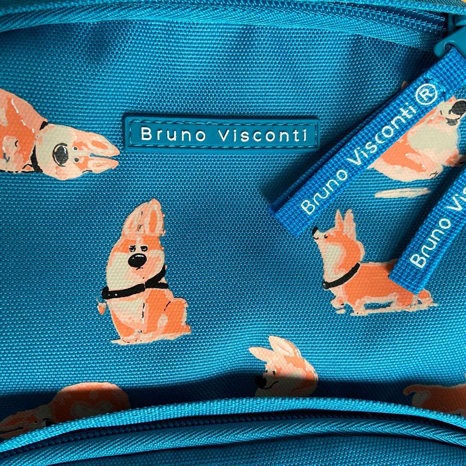Рюкзак школьный Bruno Visconti бирюзовый с эргономичной спинкой Забавный Корги - фото 11