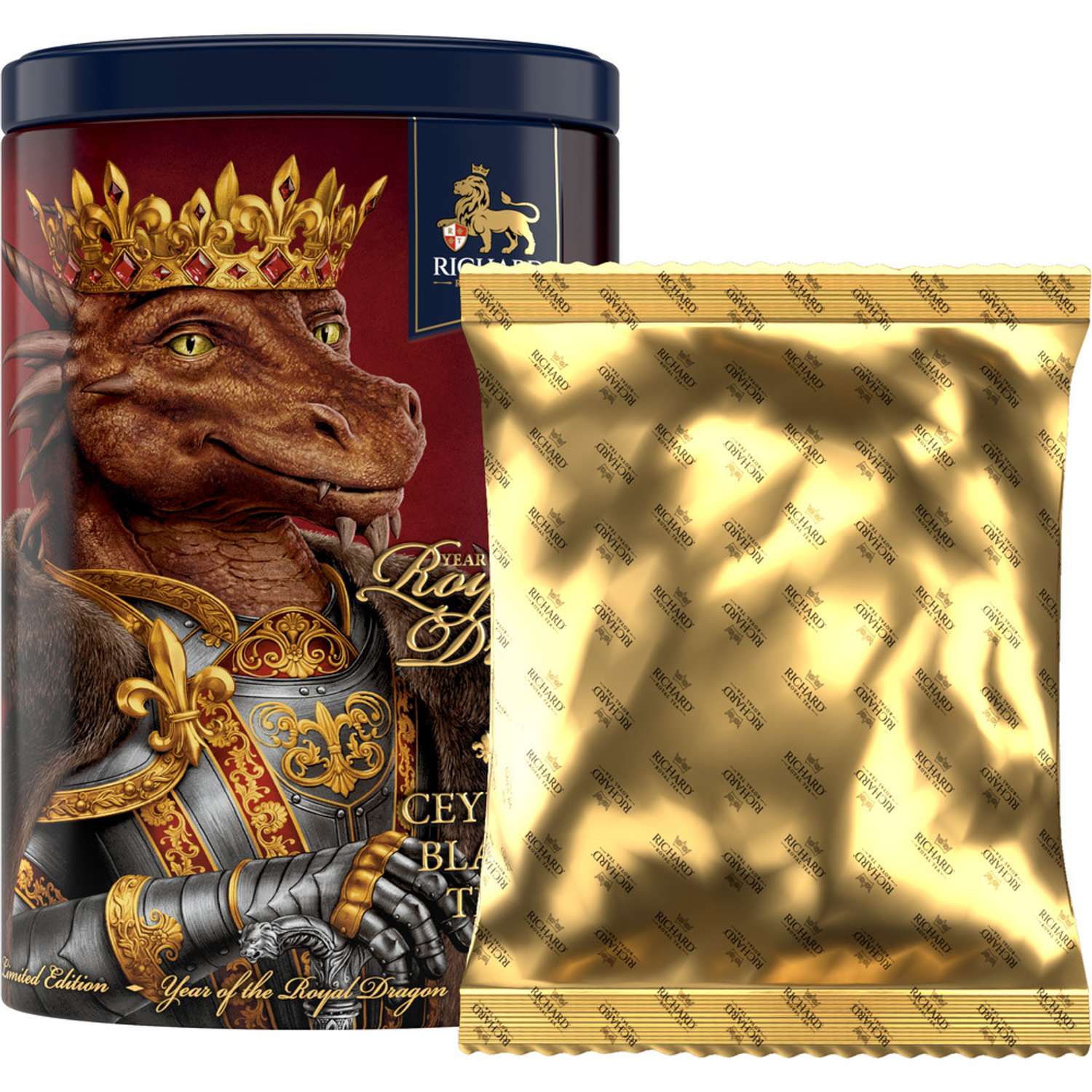 Чай подарочный Richard Year of the Royal Dragon Король чёрн лист круп 80г жесть - фото 2