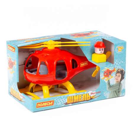 Вертолет Полесье Шмель красно-жёлтой в коробке