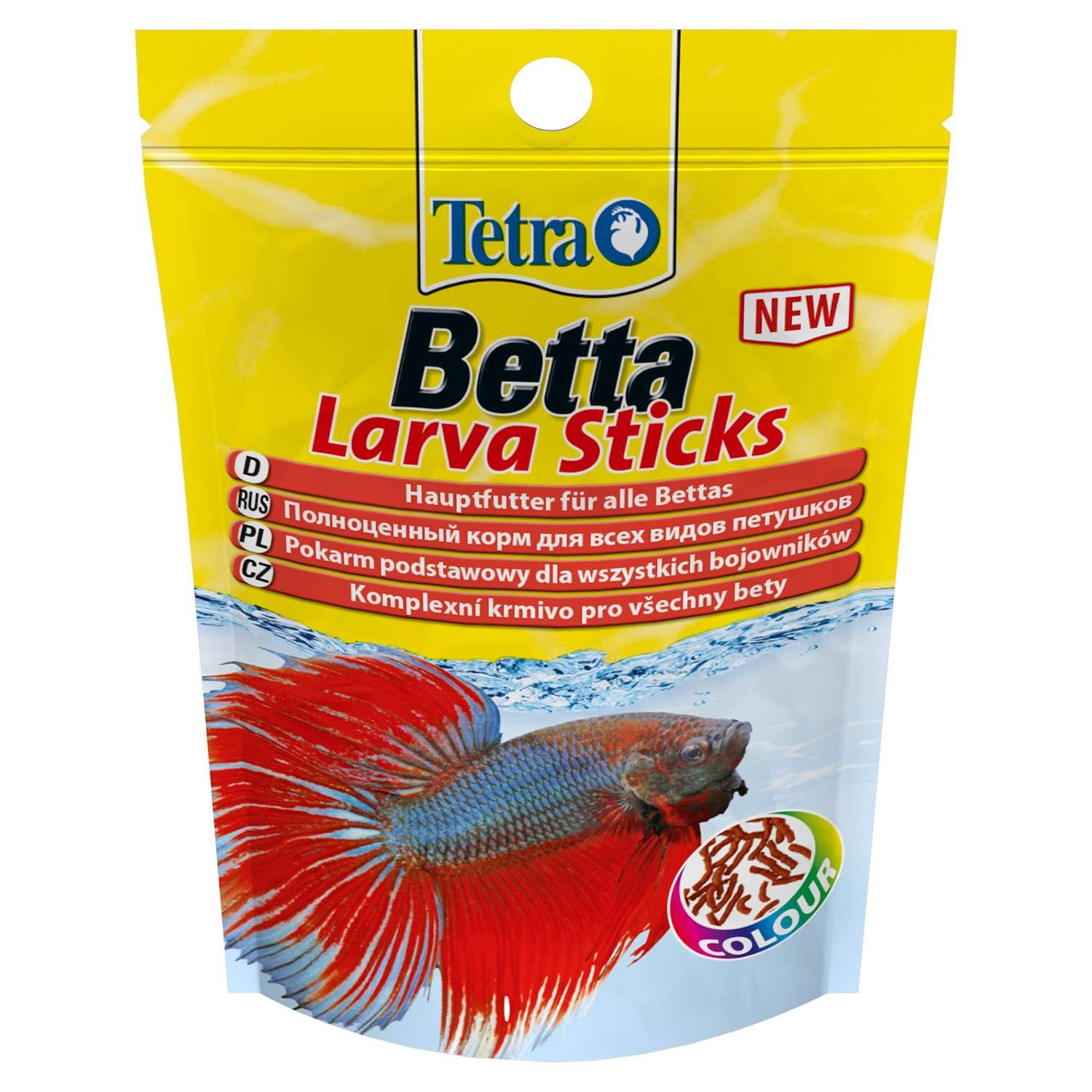 Корм для рыб Tetra 5г Betta LarvaSticks для петушков и других лабиринтовых рыб в форме мотыля - фото 2