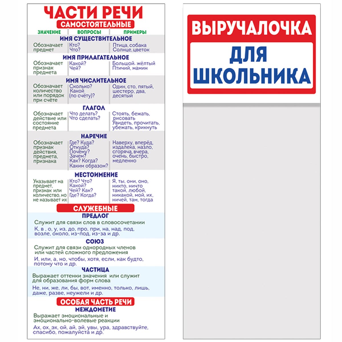 Магнитные закладки Империя поздравлений со шпаргалками в школу для учебников набор 6 шт - фото 5