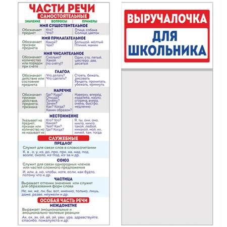 Магнитные закладки Империя поздравлений со шпаргалками в школу для учебников набор 6 шт