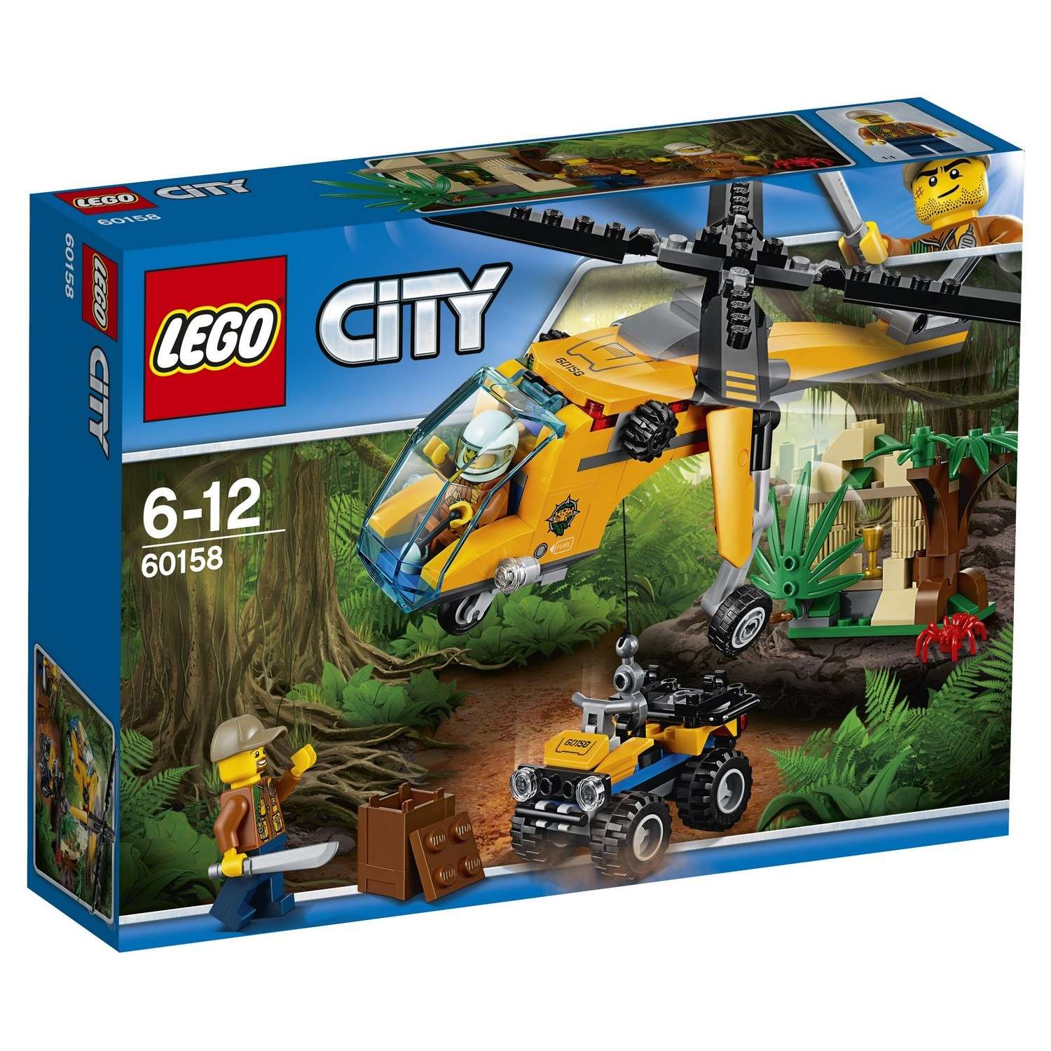 Конструктор LEGO City Jungle Explorers Грузовой вертолёт исследователей джунглей (60158) - фото 2
