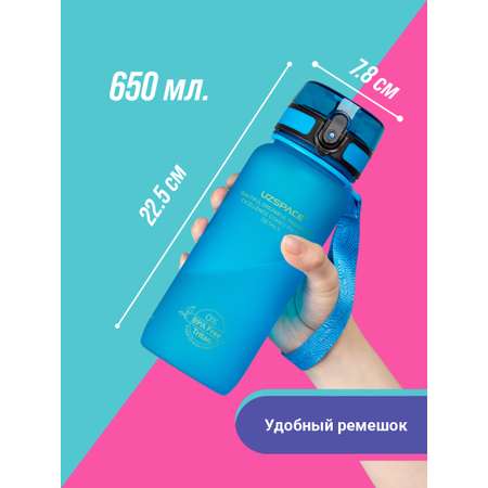 Бутылка для воды 650 мл UZSPACE 3037 синий
