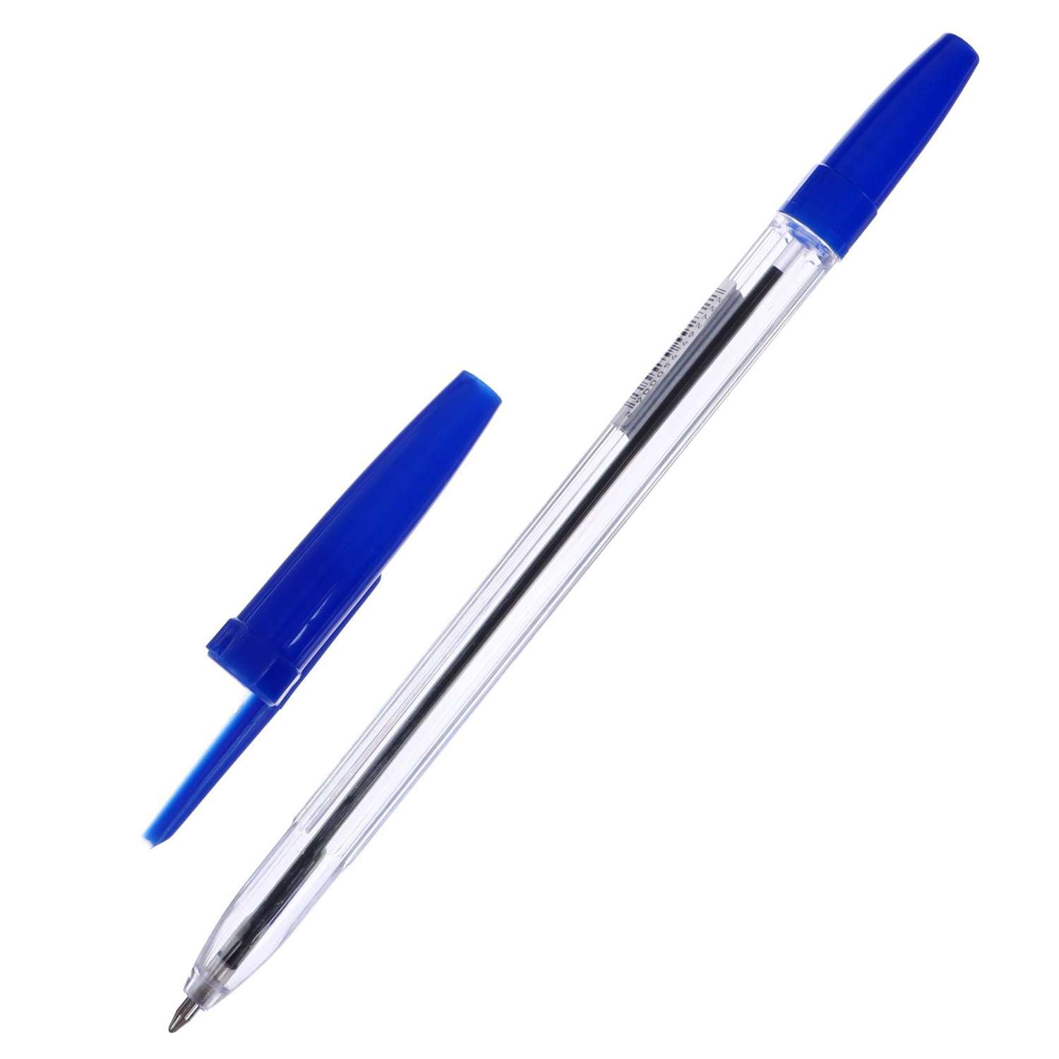 Ручка Calligrata 0.7 мм синий корпус прозрачный - фото 2