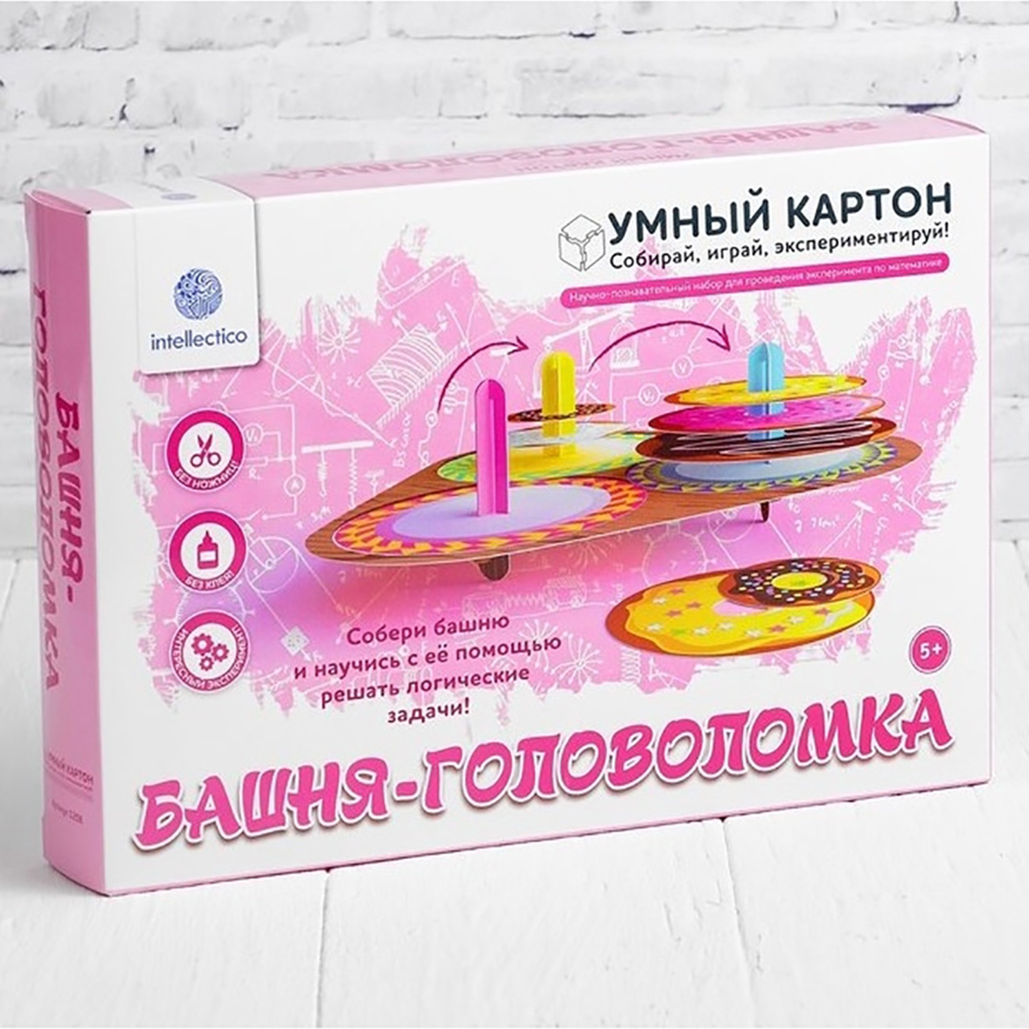 Игра логическая intellectico Умный картон Башня головоломка - фото 1