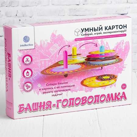 Игра логическая intellectico Умный картон Башня головоломка