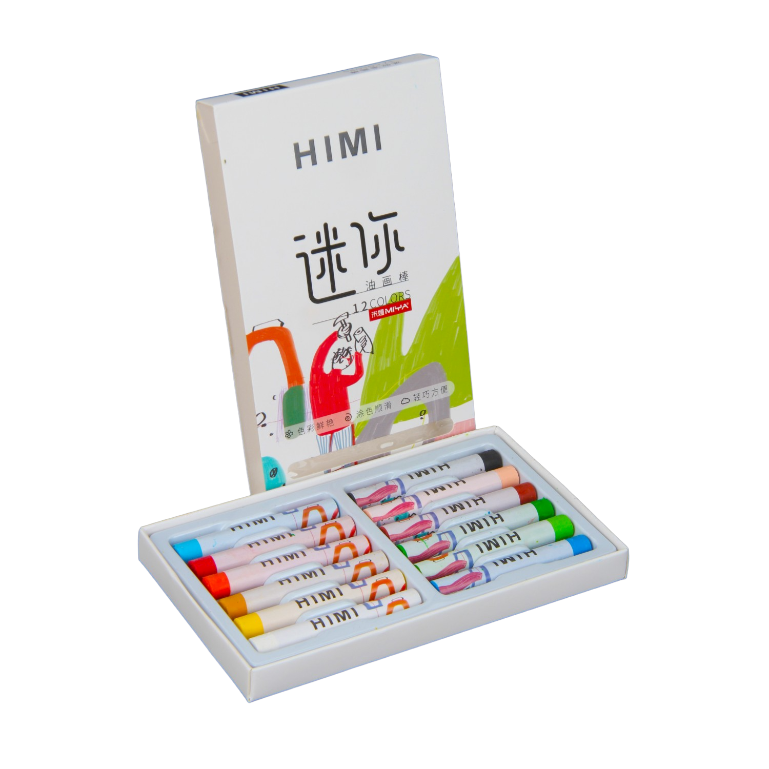 Пастель для рисования HIMI MIYA мини 12 цветов FC.YH.HM.001 - фото 1