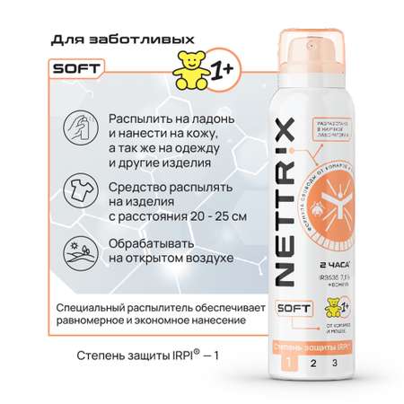Аэрозоль детский NETTRIX Soft от комаров