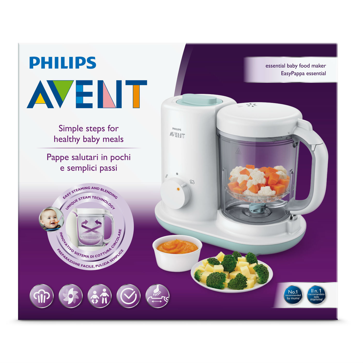 Пароварка-блендер Philips Avent Essential SCF862/02 купить по цене 9 ₽ в  интернет-магазине Детский мир