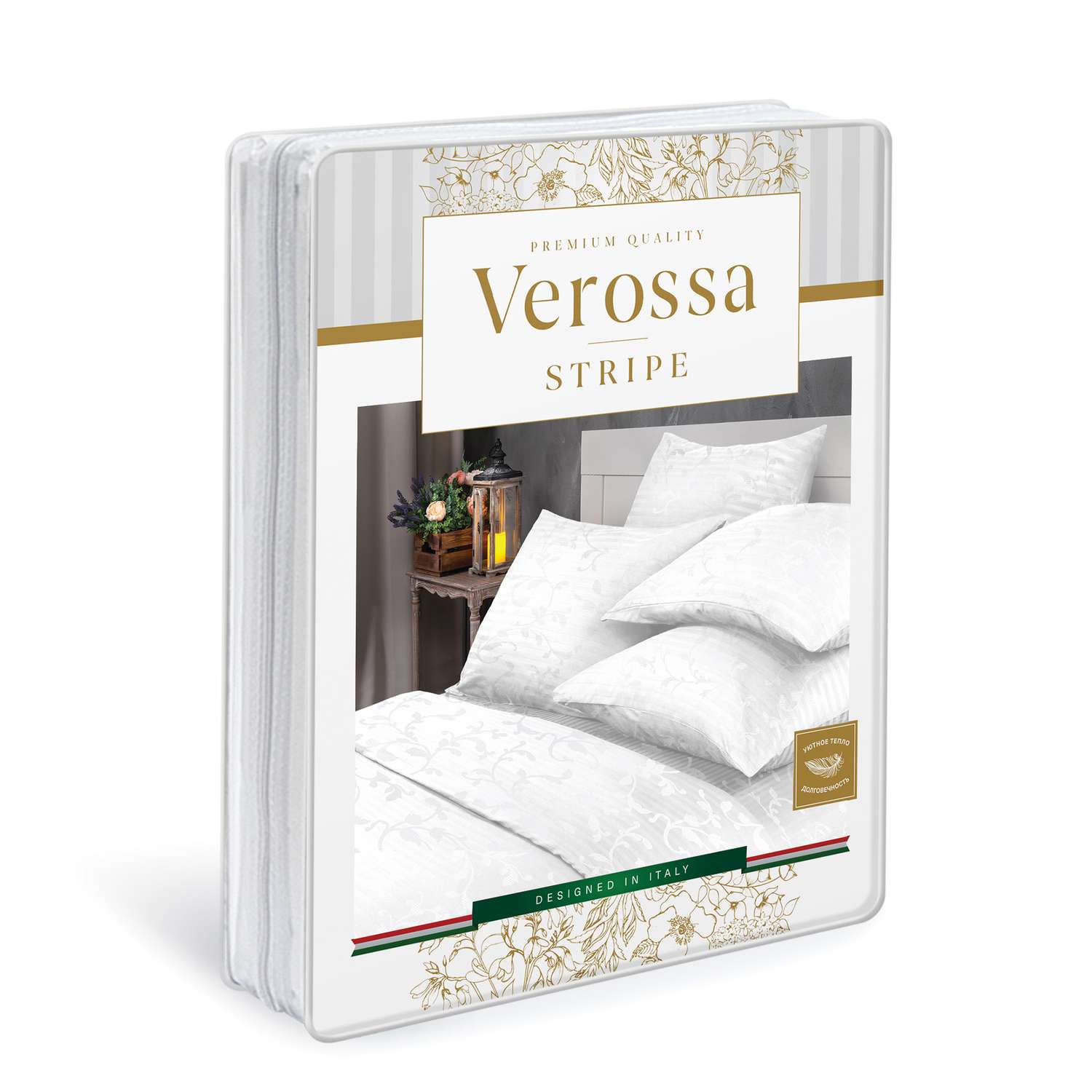 Комплект постельного белья Verossa 2.0СП Кружевная Сказка страйп наволочки 70х70см 100% хлопок - фото 1