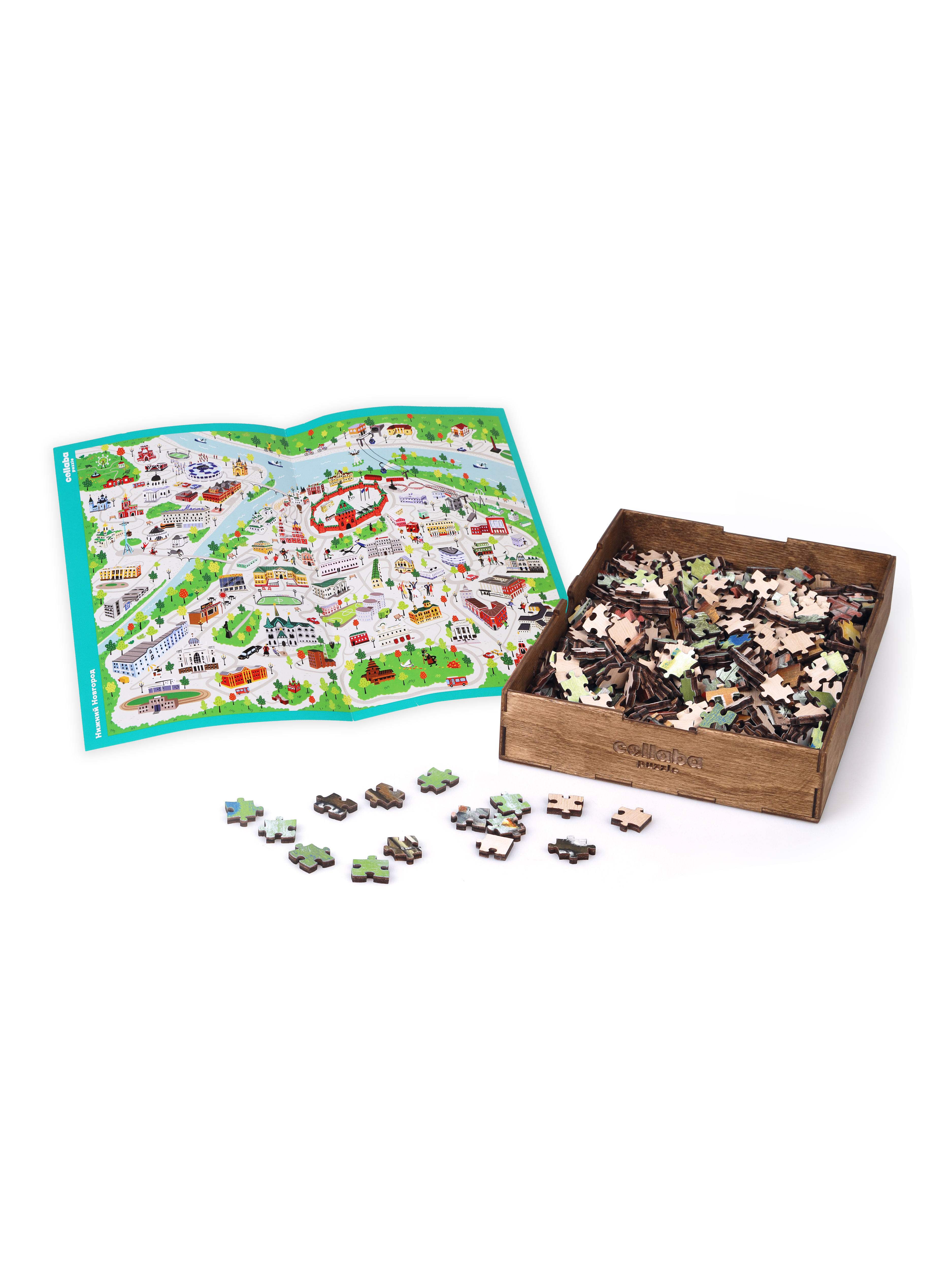 Пазл деревянный Collaba puzzle большие развивающая игра картины живопись. Нижний Новгород - фото 7