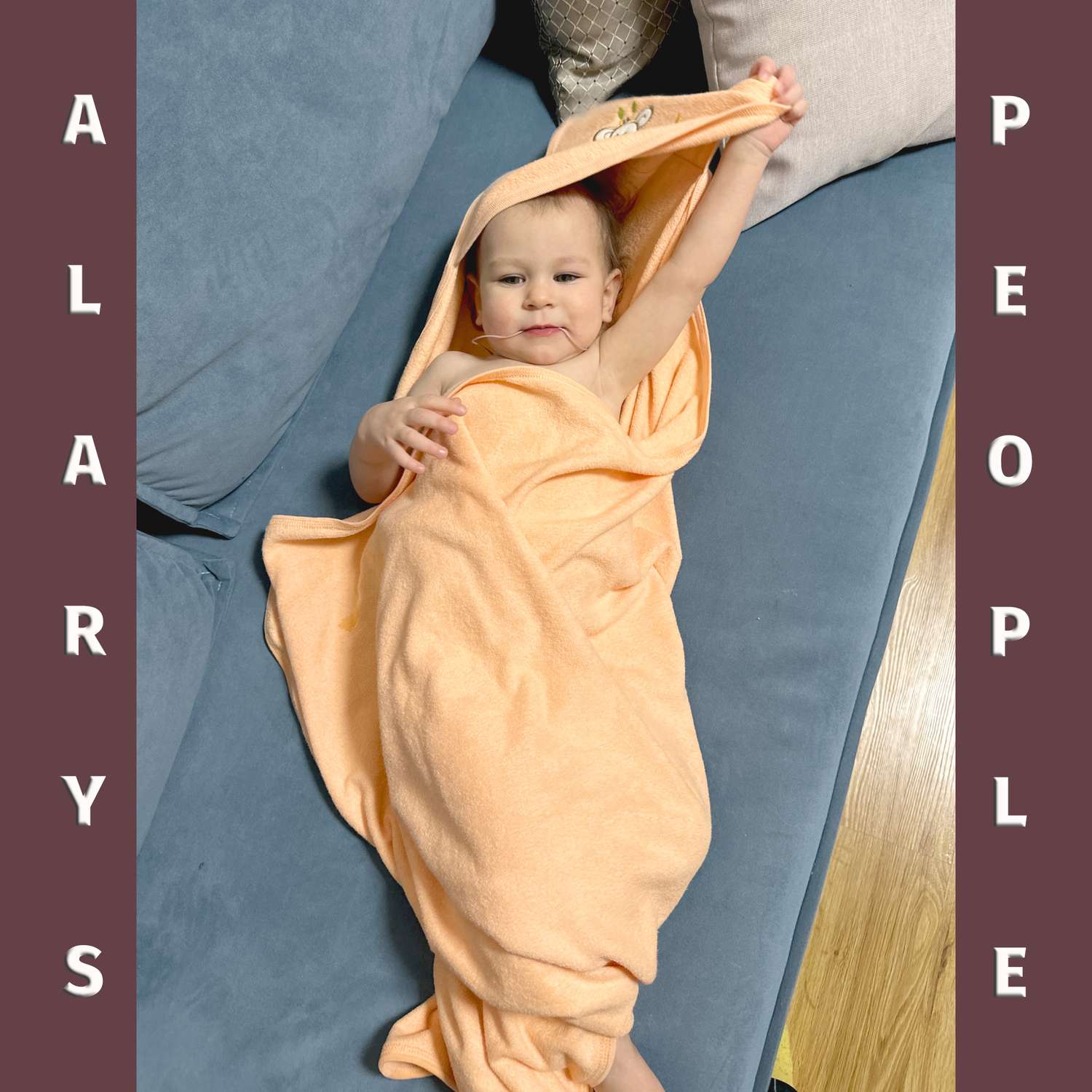 Набор для купания ALARYSPEOPLE пеленка-полотенце с уголком и рукавичка - фото 9