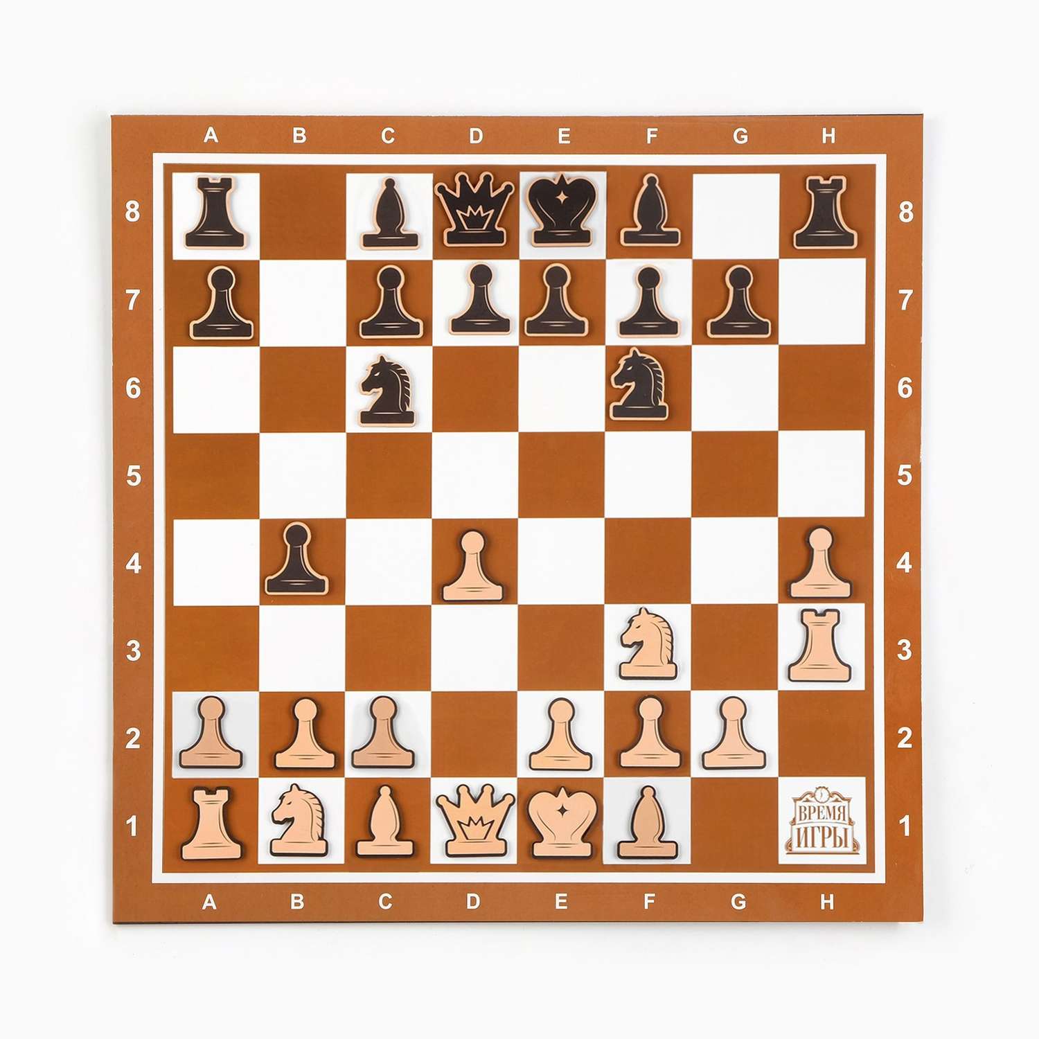 Демонстрационные шахматы Sima-Land «Время игры» на магнитной доске 32 шт поле 40х40 см коричневые - фото 1