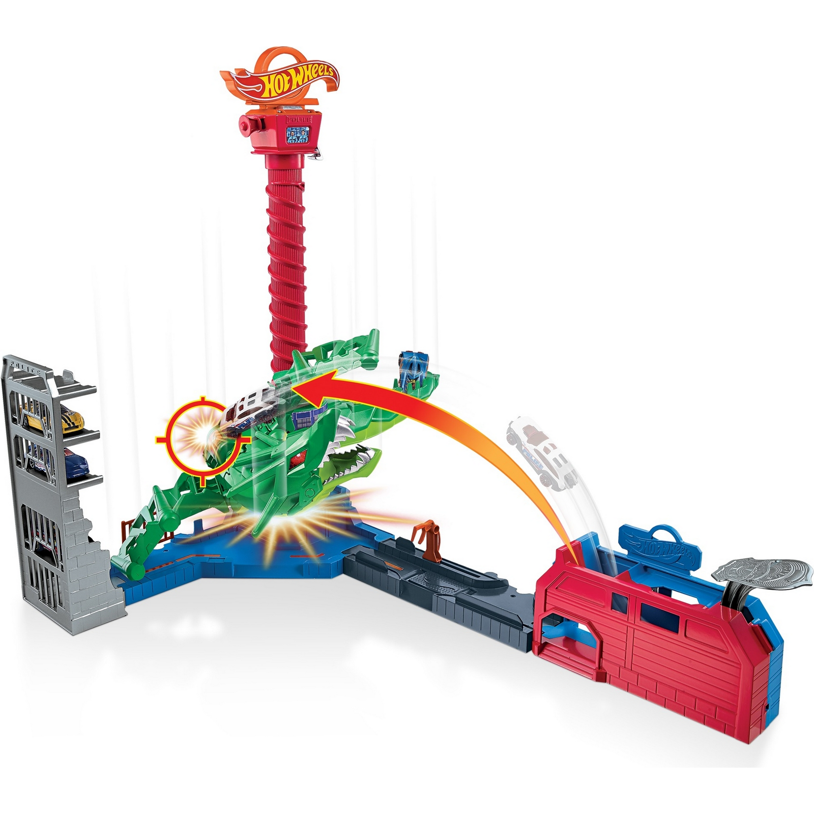 Трек Hot Wheels Воздушная атака дракона с пусковой установкой GJL13 - фото 7