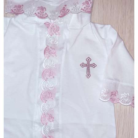 Рубашка для крещения розовая RGunion РубашкаРоз