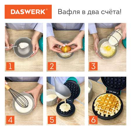 Вафельница DASWERK бутербродница электрическая для венских вафель