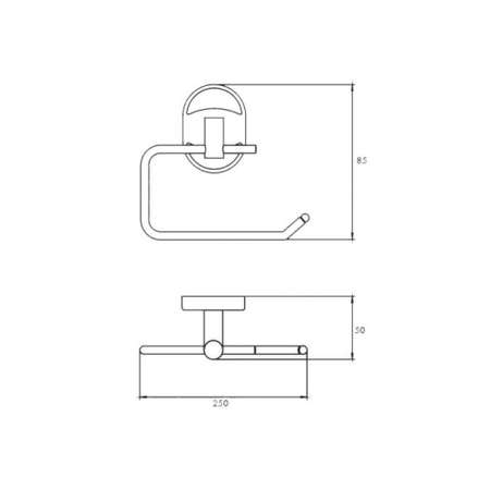 Держатель для полотенец Keyprods серебристый