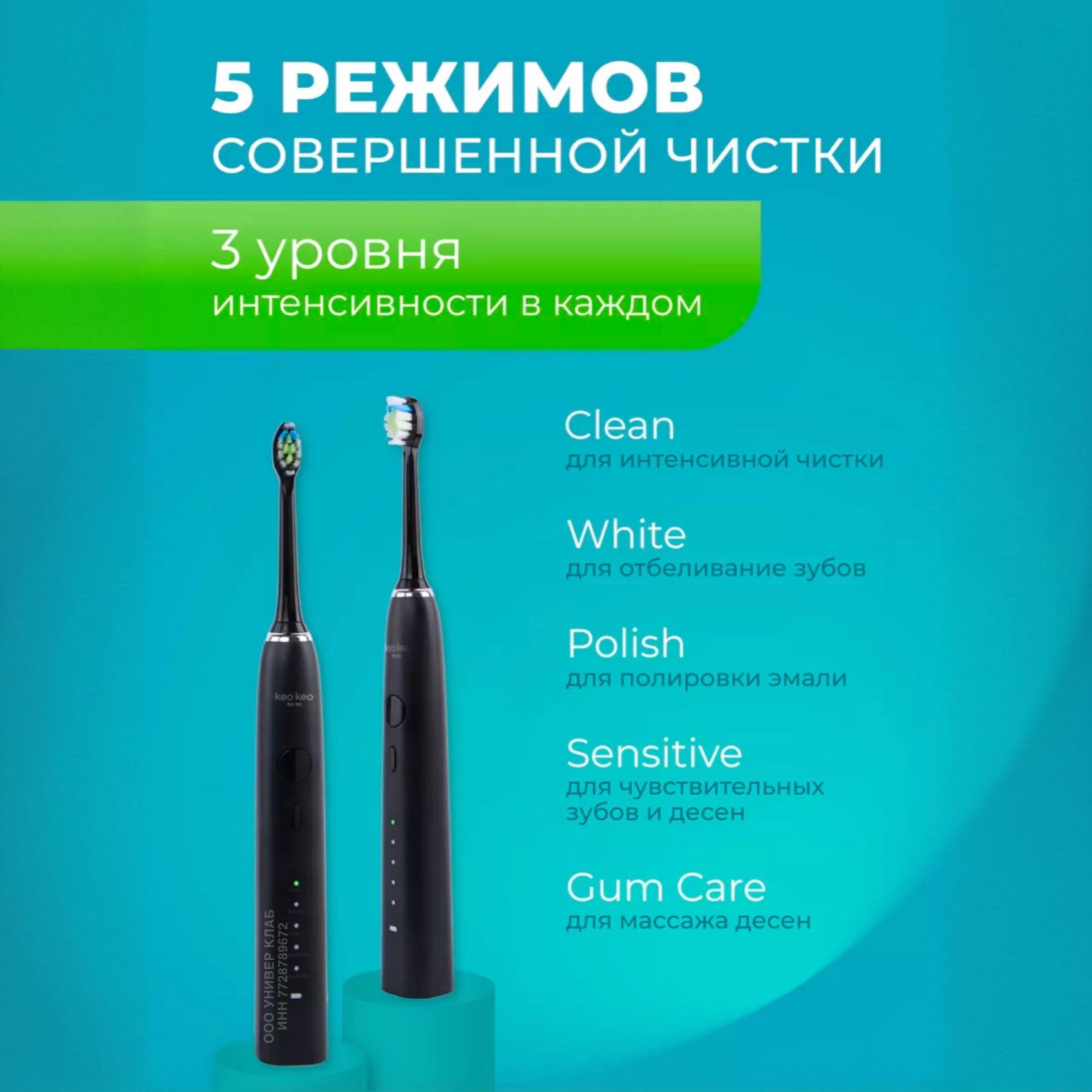 Электрическая зубная щетка KEO KEO Richdent Easycare черная - фото 4