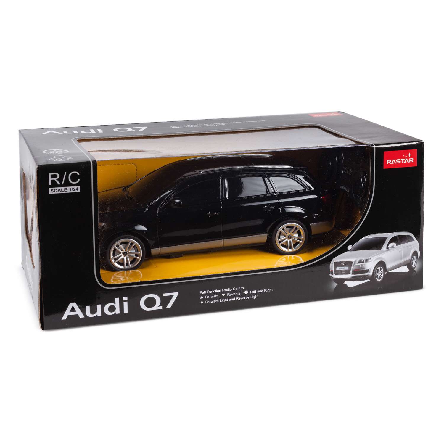 Машинка радиоуправляемая Rastar Audi Q7 1:24 черная - фото 3