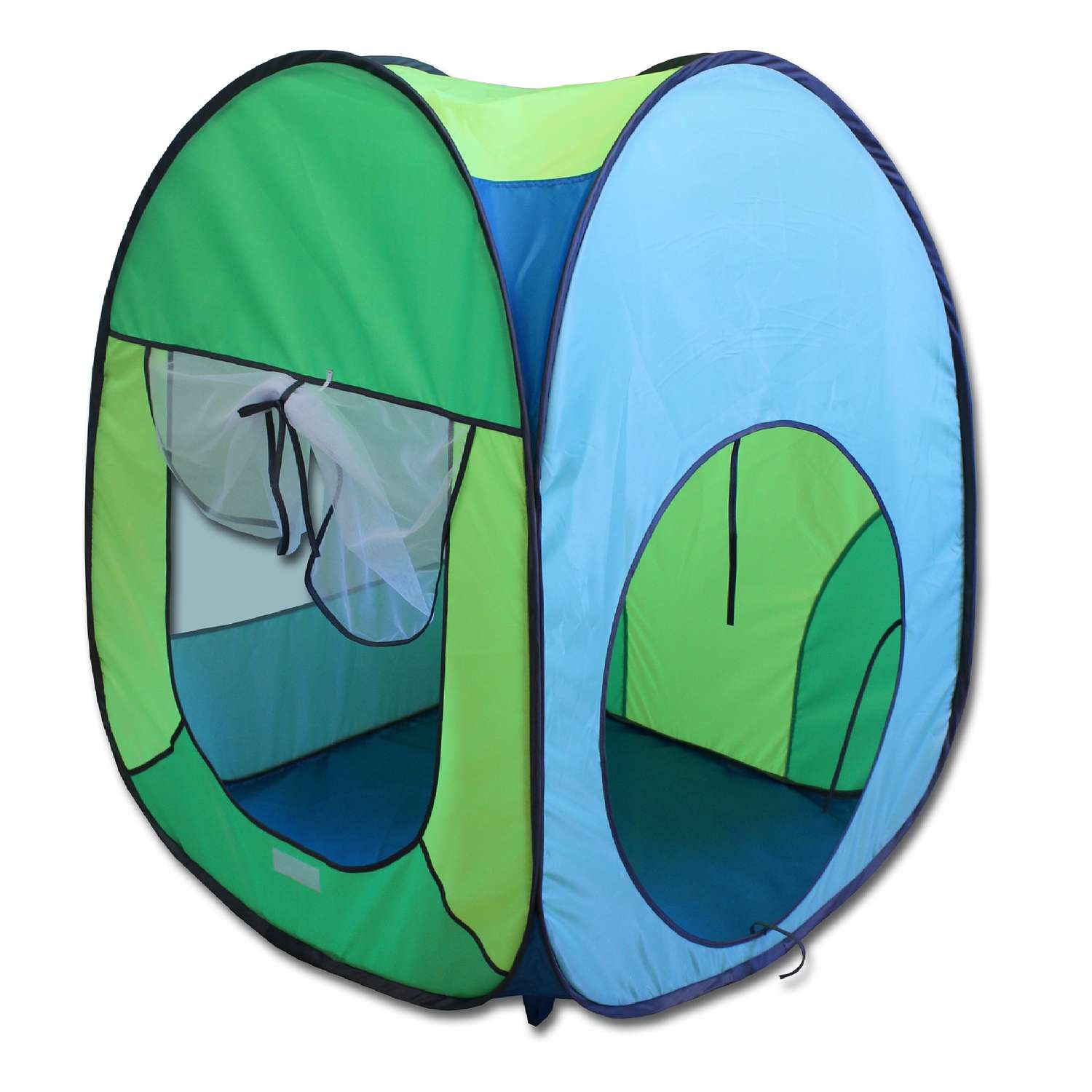 Палатка игровая Belon familia Волшебный домик цвет яркий голубой/салатовый/лимон/бирюза Размеры 75х75х90 см - фото 1