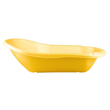 Ванна детская Пластишка со сливом и аппликацией желтая