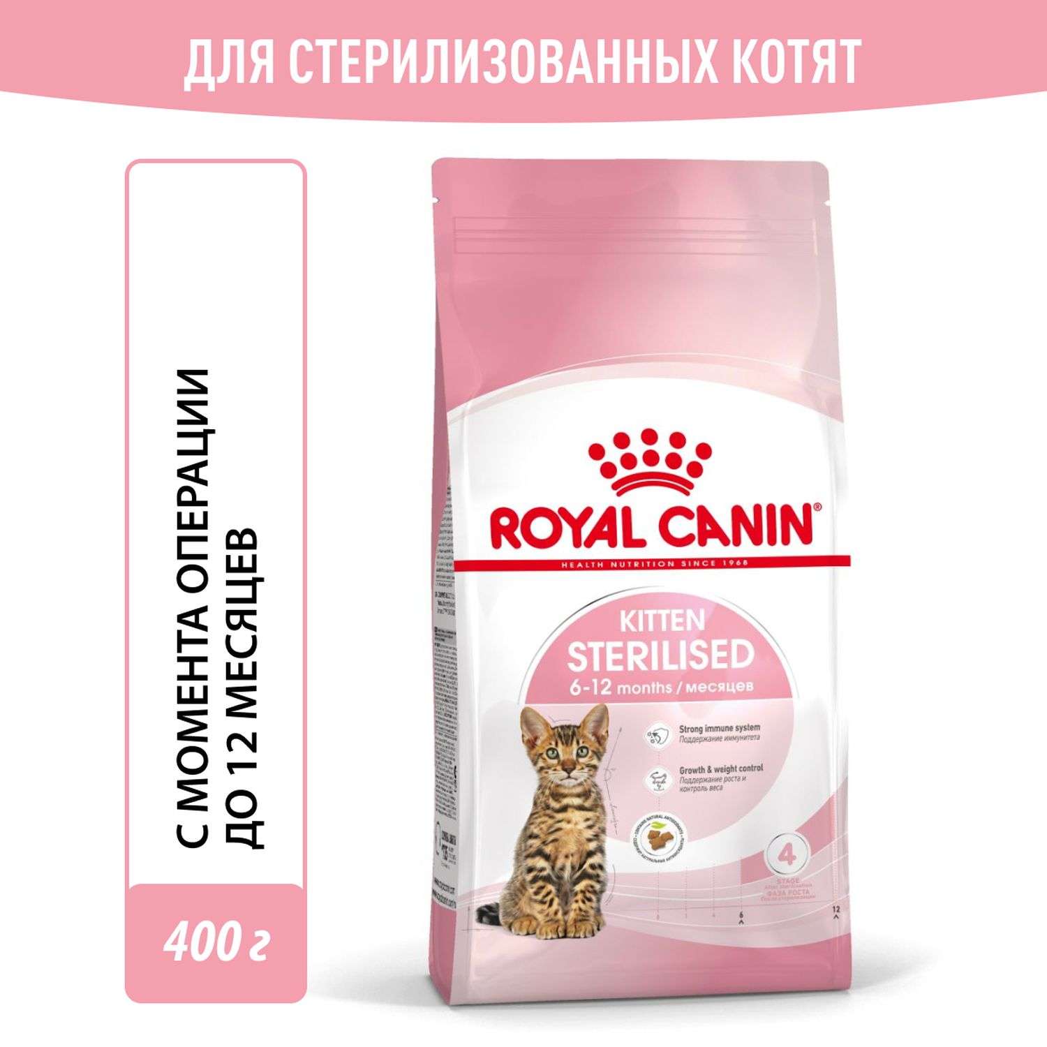Корм сухой для котят ROYAL CANIN Sterilised 400г стерилизованных - фото 1