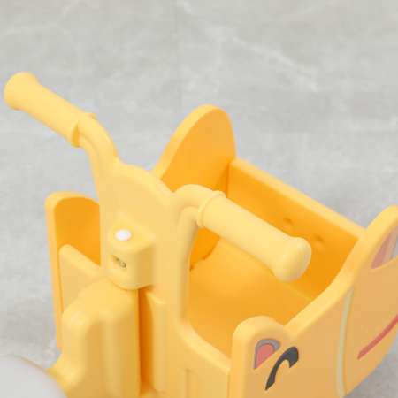 Машинка-каталка с корзиной UNIX Kids Hippo Yellow с ручками для дома и улицы беговел от 1 года до 40 кг желтый