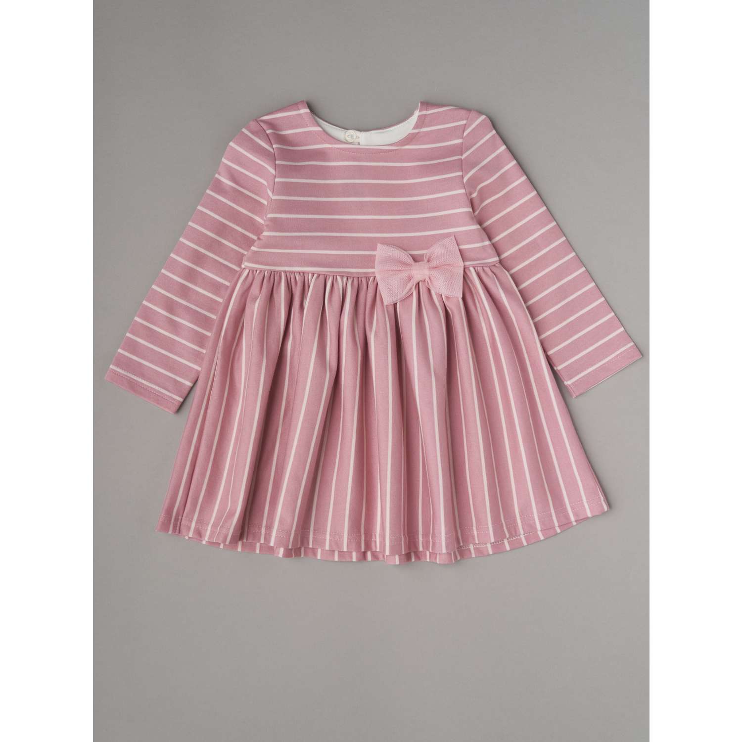 Платье Little Star 30931-розовый полоски фут - фото 3