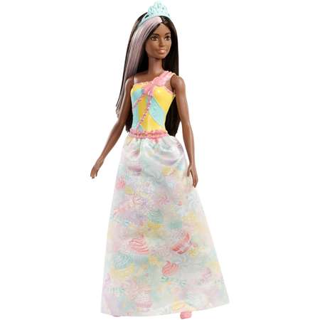 Кукла Barbie Dreamtopia Принцесса с каштановыми волосами FXT16