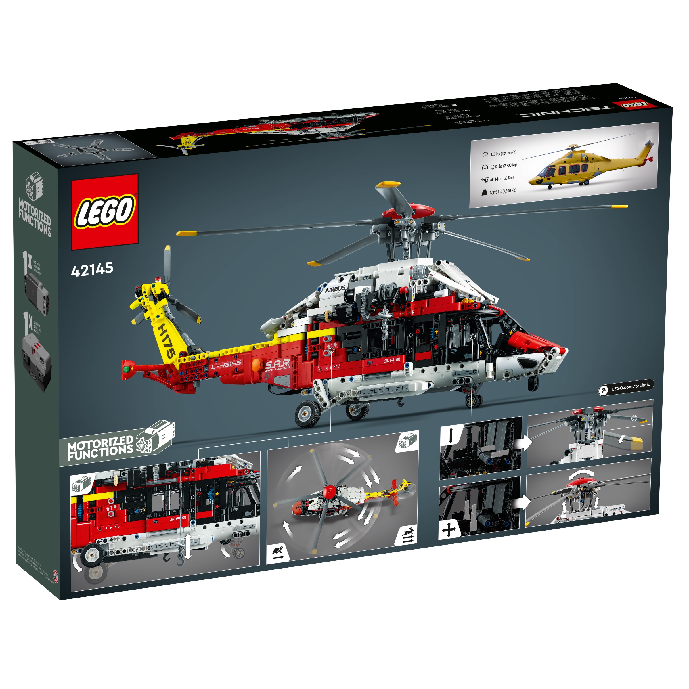 Конструктор LEGO Technic Airbus H175 Rescue Helicopter 42145 - фото 6