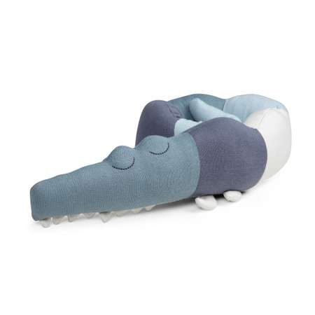 Игрушка-подушка Sebra Крокодил голубой мини