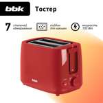 Тостер BBK TR82 красный мощность 700 Вт