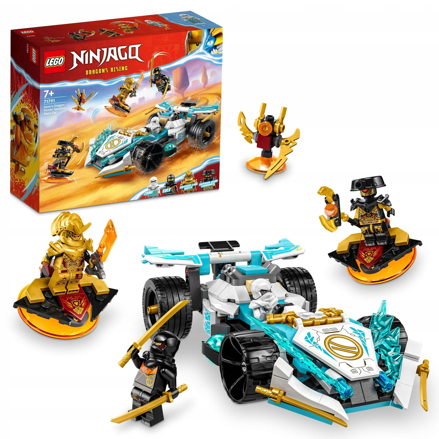 Конструктор детский LEGO Ninjago Сила дракона Зейна - Гоночная машина Кружитцу - фото 1