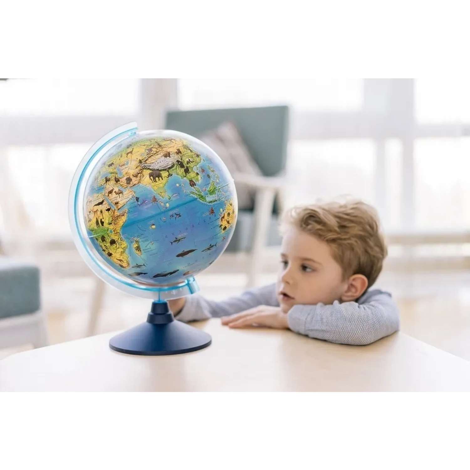 Глобус Globen Зоогеографический детский диаметром 21 см - фото 3