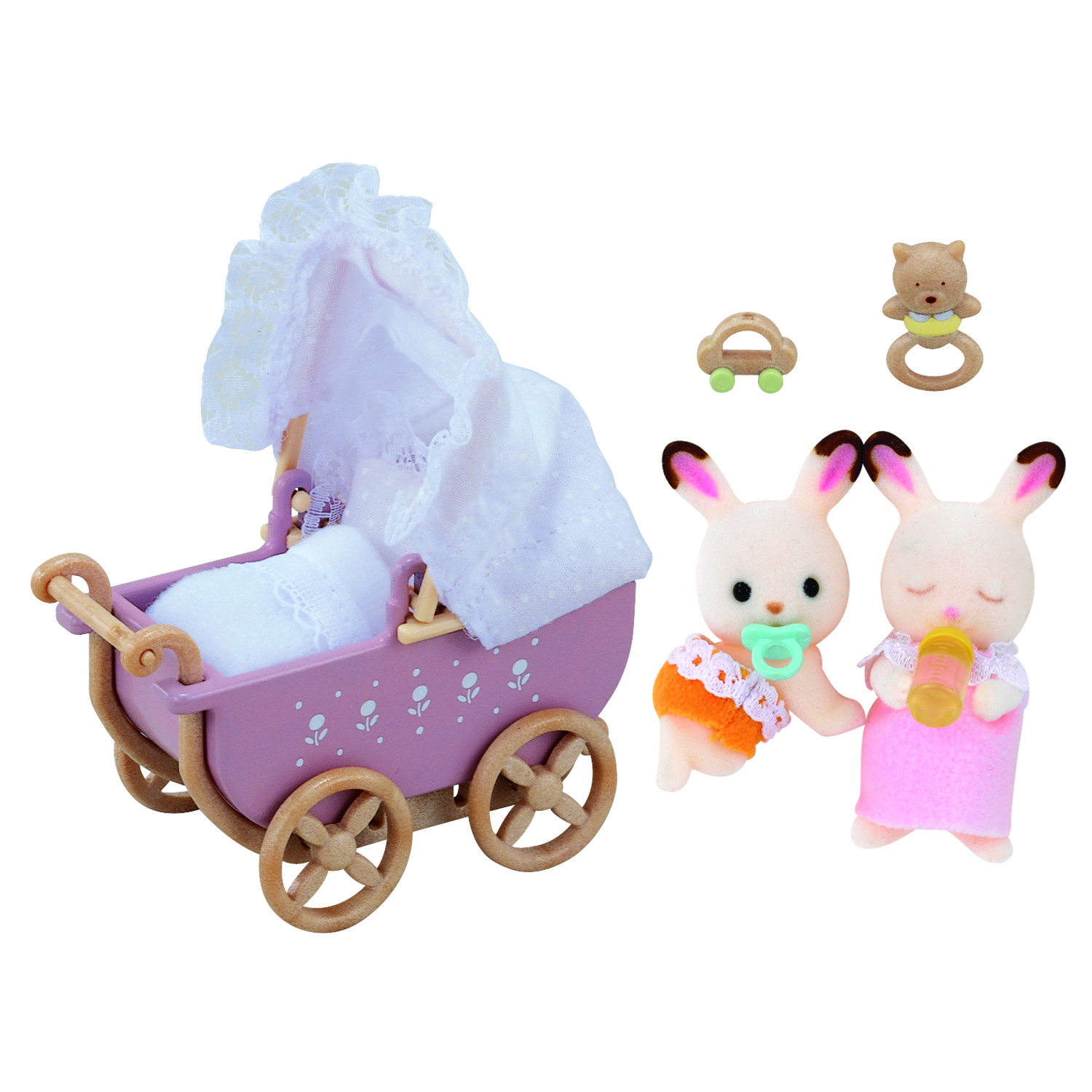 Набор Sylvanian Families Двойняшки в коляске (5018) купить по цене 299 ₽ в  интернет-магазине Детский мир