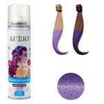 Краска для волос Lukky спрей в аэрозоли для временного окрашивания блёстки фиолетовый с блёстками