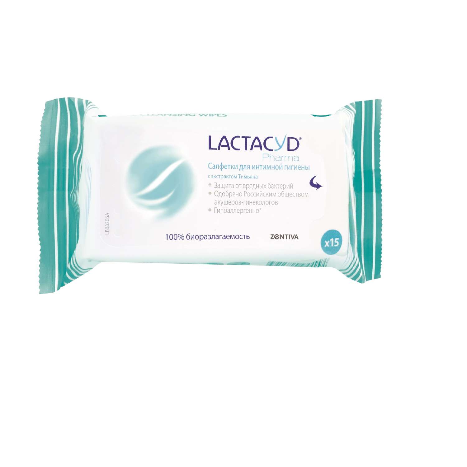 Салфетки Lactacyd Pharma для интимной гигиены с тимьяном 15 шт. - фото 1
