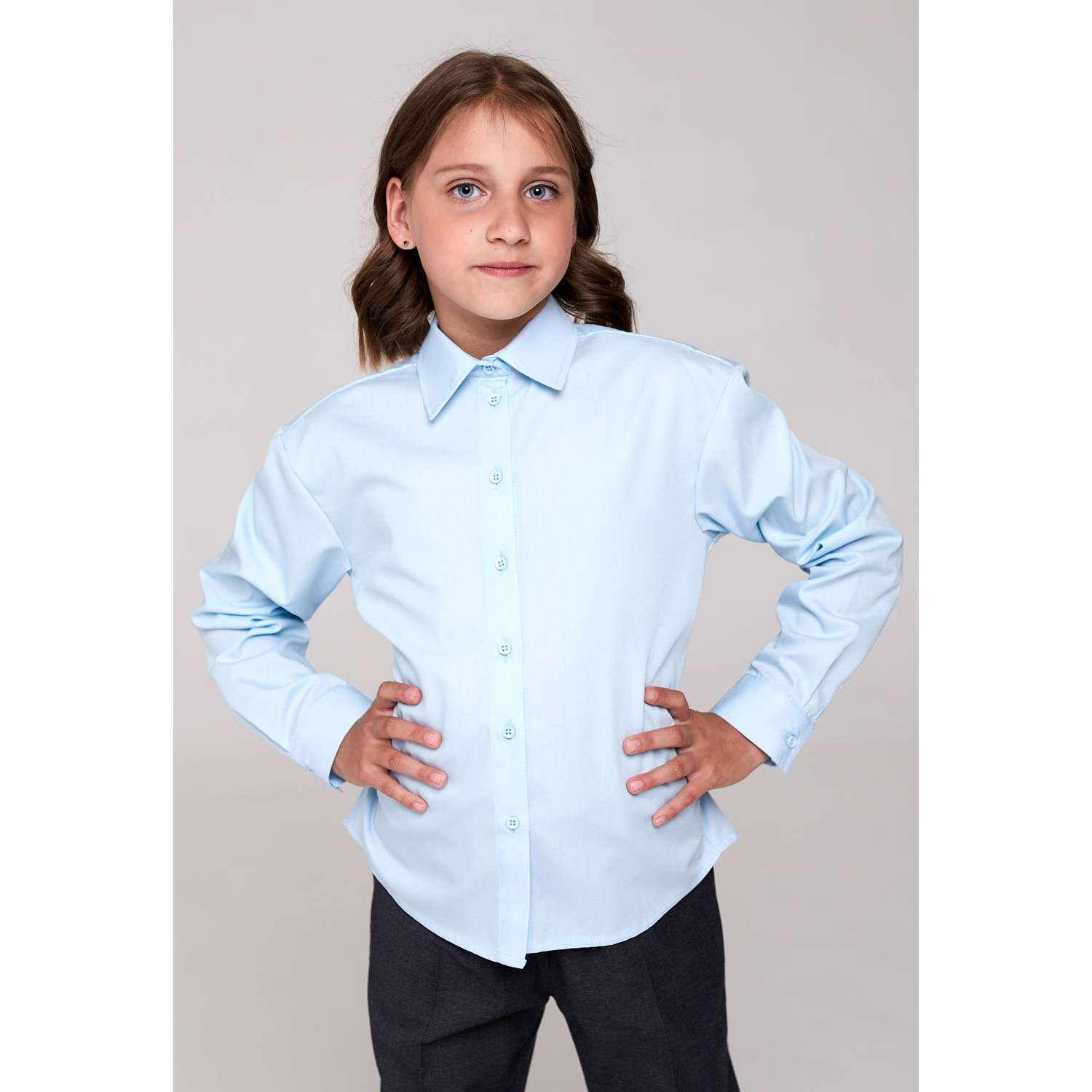 Рубашка IRINA EGOROVA RUB-Kids-Classic_голубой - фото 6
