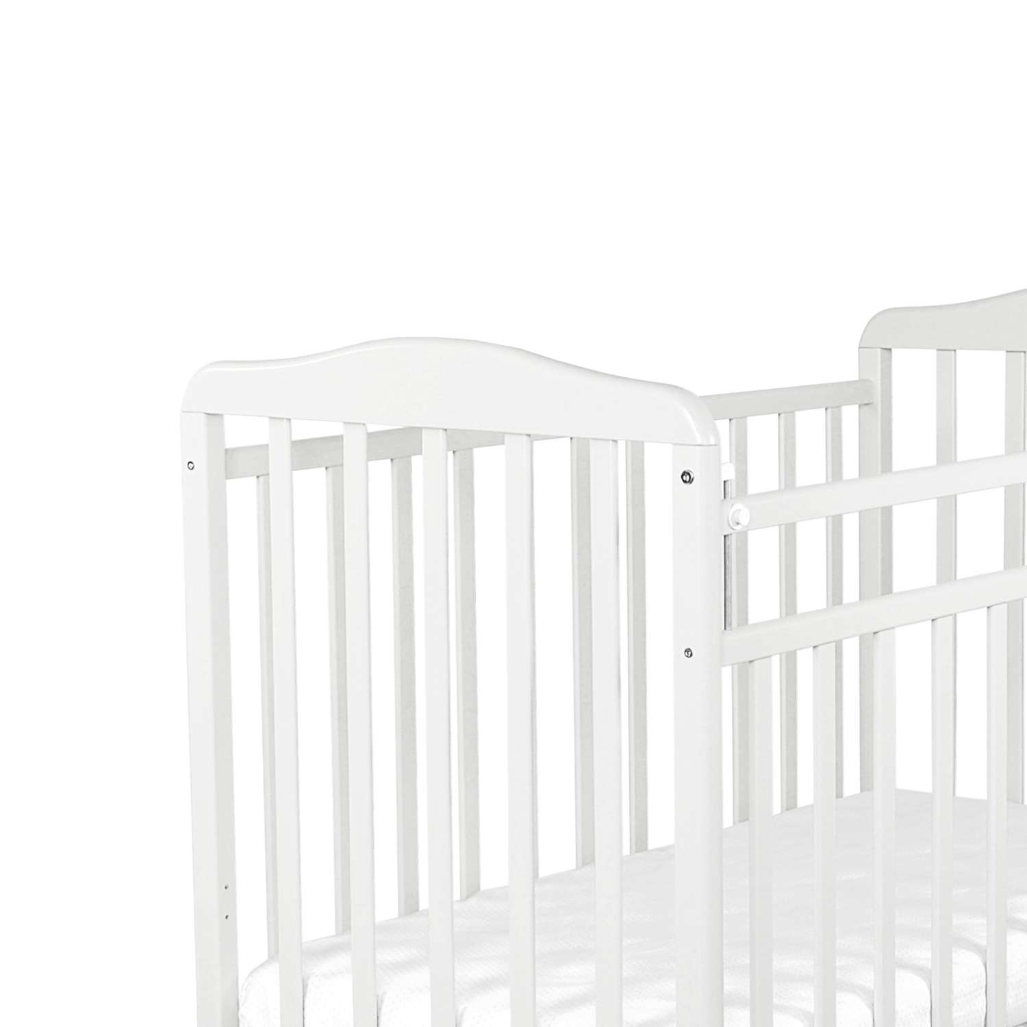 Детская кроватка СКВ Митенька прямоугольная, (белый) - фото 4