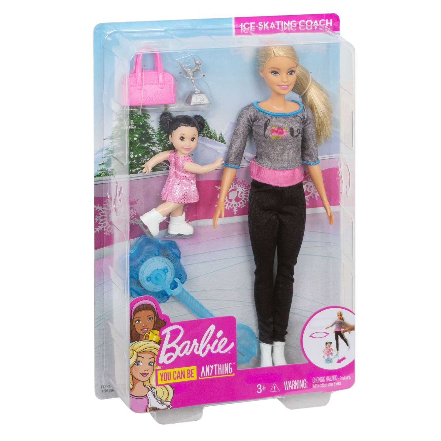 Набор игровой Barbie Спортивная карьера Барби-тренер по фигурному катанию FXP38 FXP37 - фото 3