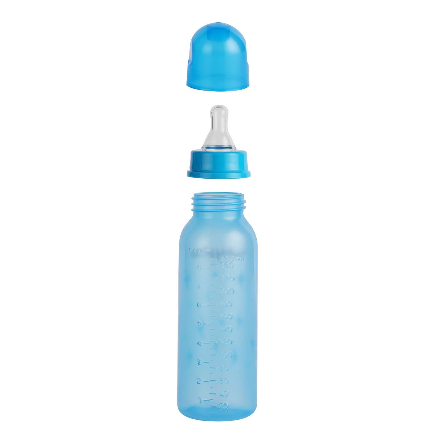 Бутылочка для кормления Baby Plus с ложкой и соской BP5114-A-1 250 мл синяя - фото 3