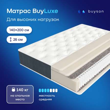 Матрас buyson BuyLuxe, независимые пружины, 200х140 см