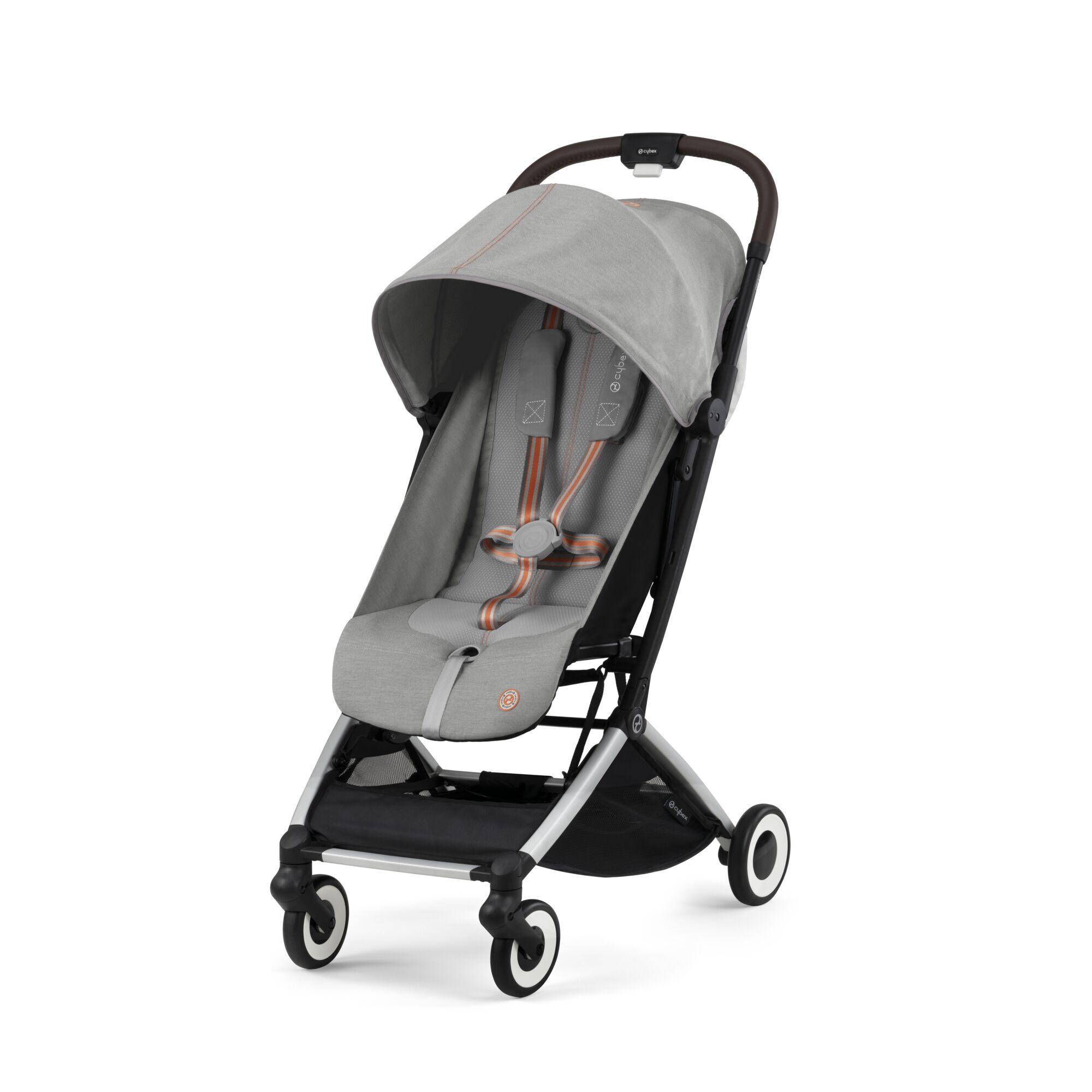 Коляская детская Cybex Orfeo SLV Lava Grey с дождевиком - фото 1