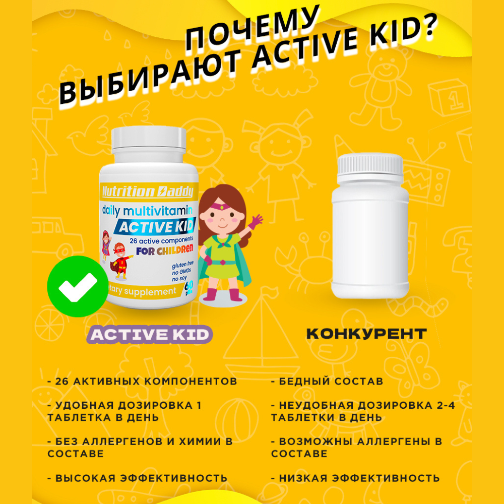 Мультивитамины NUTRITION DADDY комплекс для детей 3+ - фото 7