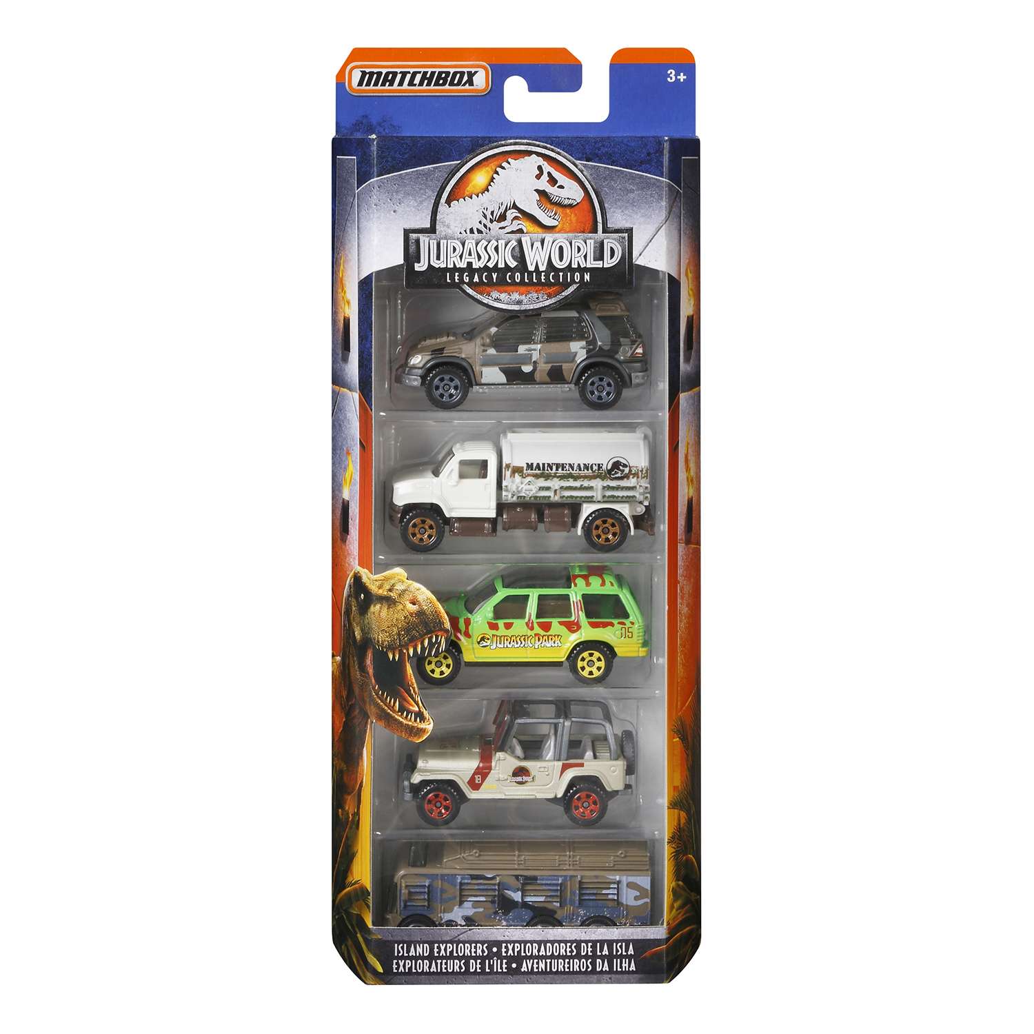 Набор машин Matchbox Jurassic World эксклюзивные 5 шт FVR50 FVR50 - фото 2