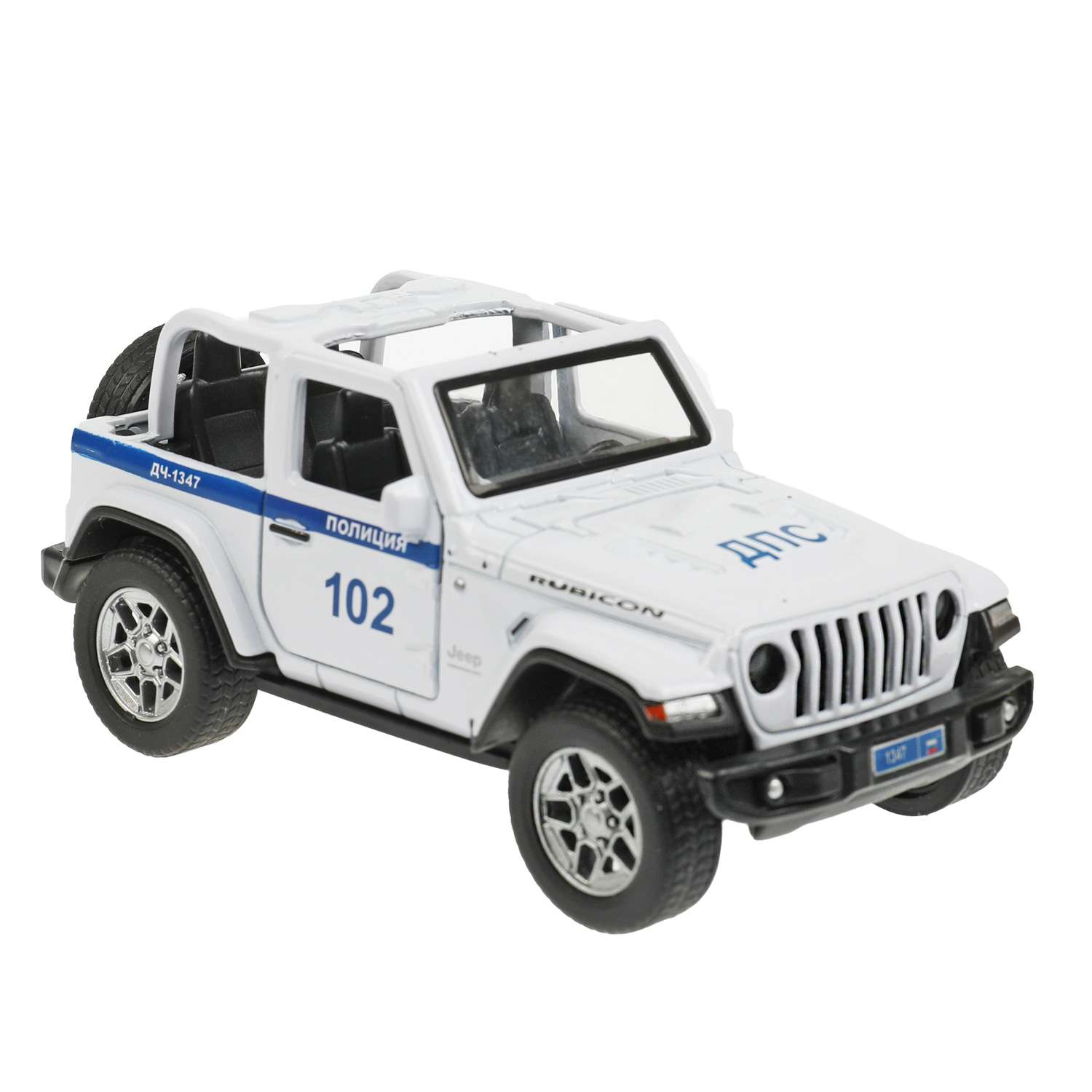 Машина Технопарк Jeep Wrangler Rubicon Полиция 343359 343359 - фото 1