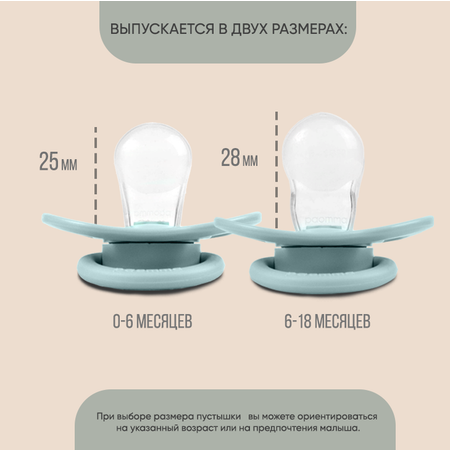 Пустышки Paomma 0-6 мес силиконовые 2 шт