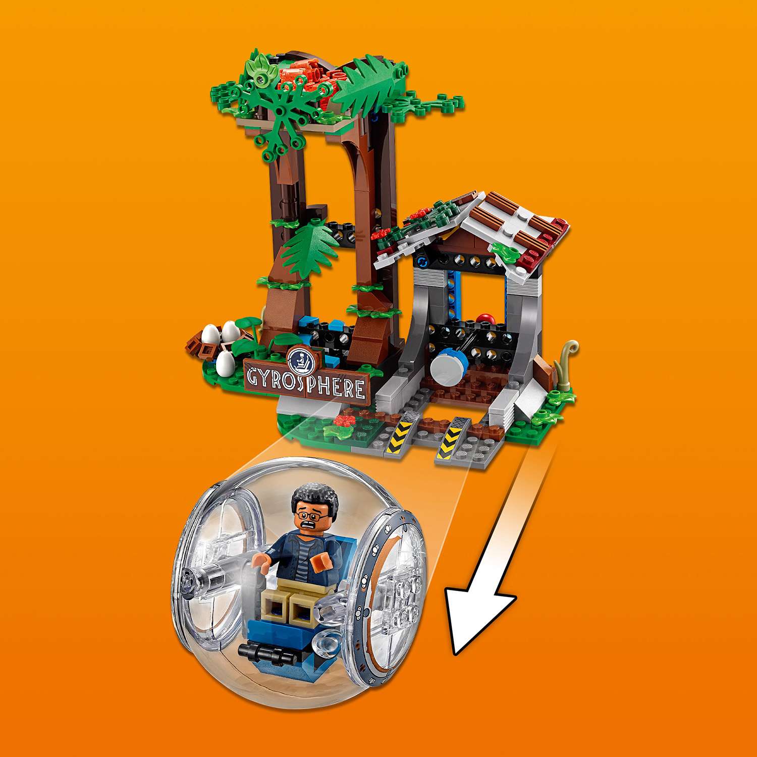 Конструктор LEGO Jurassic World Побег в гиросфере от карнотавра 75929 - фото 6
