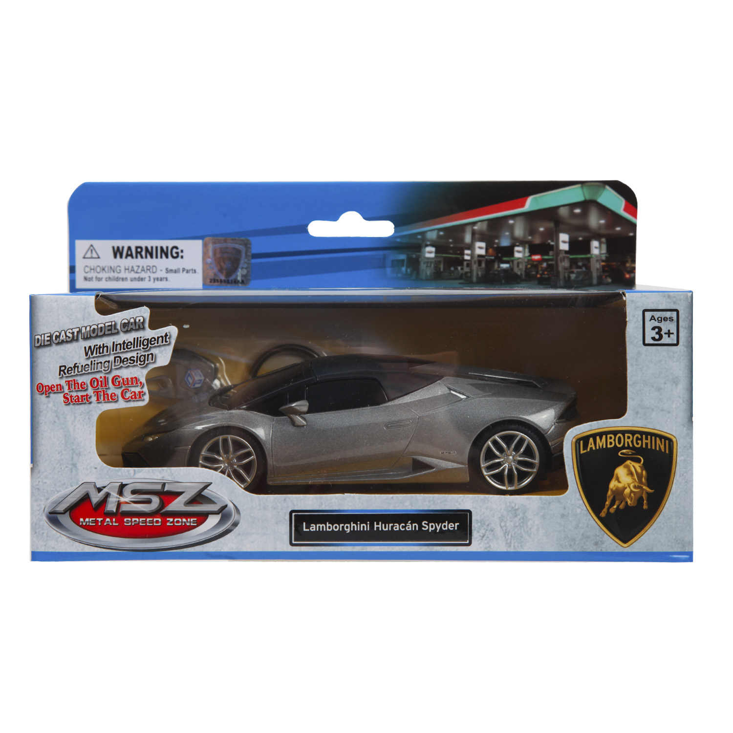 Машина MSZ 1:32 Lamborghini Huracan LP610-4 Spyder Серая 68422 купить по  цене 599 ₽ в интернет-магазине Детский мир